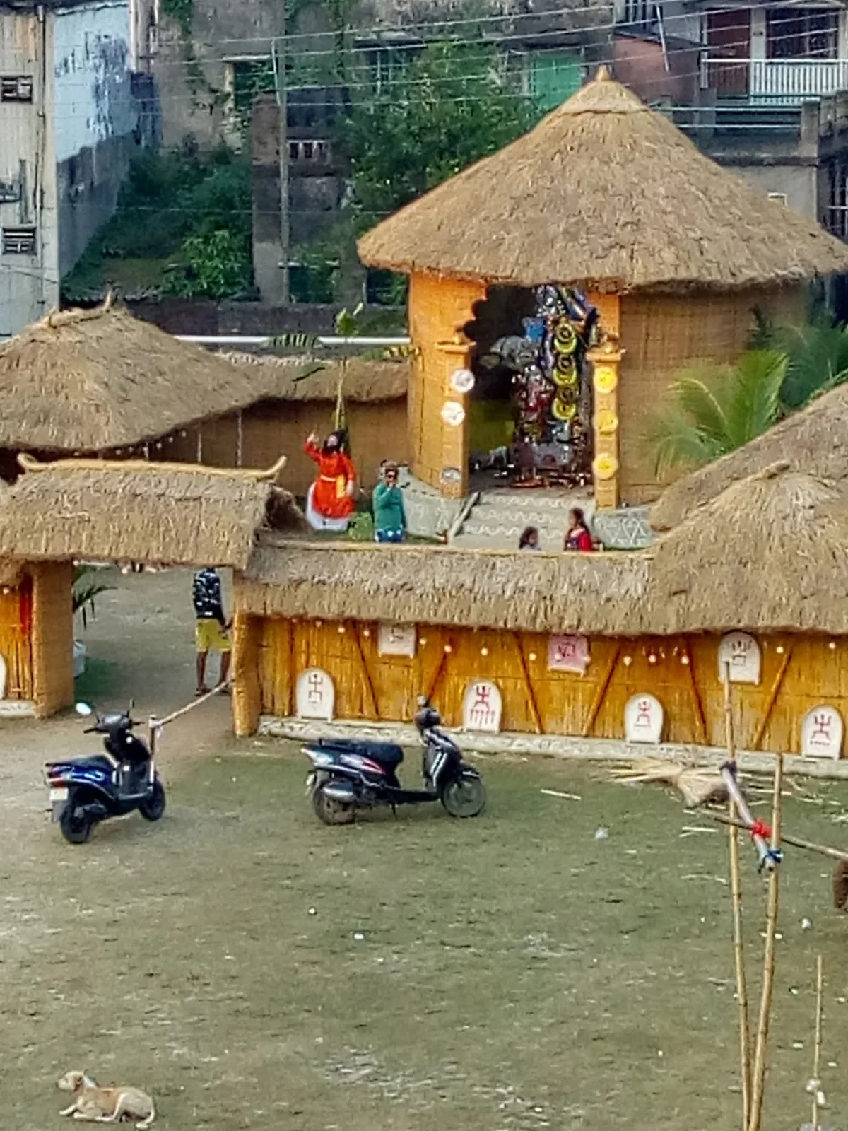Bhatpara Barowari Math Durgapuja 2018 — Theme - Gram Bangla
